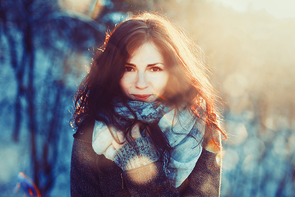 Outdoor portrait of young pretty beautiful woman