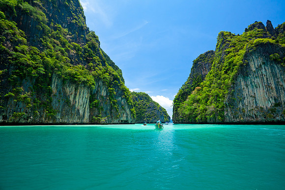 boat moving in sea